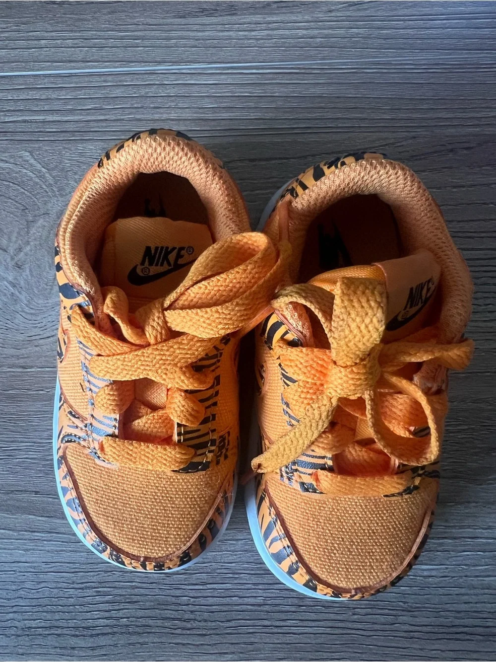 Nike Dunk Low Next Nature Tiger Stripes Orange Toddler  Sneakers Sz 5c NO BOX